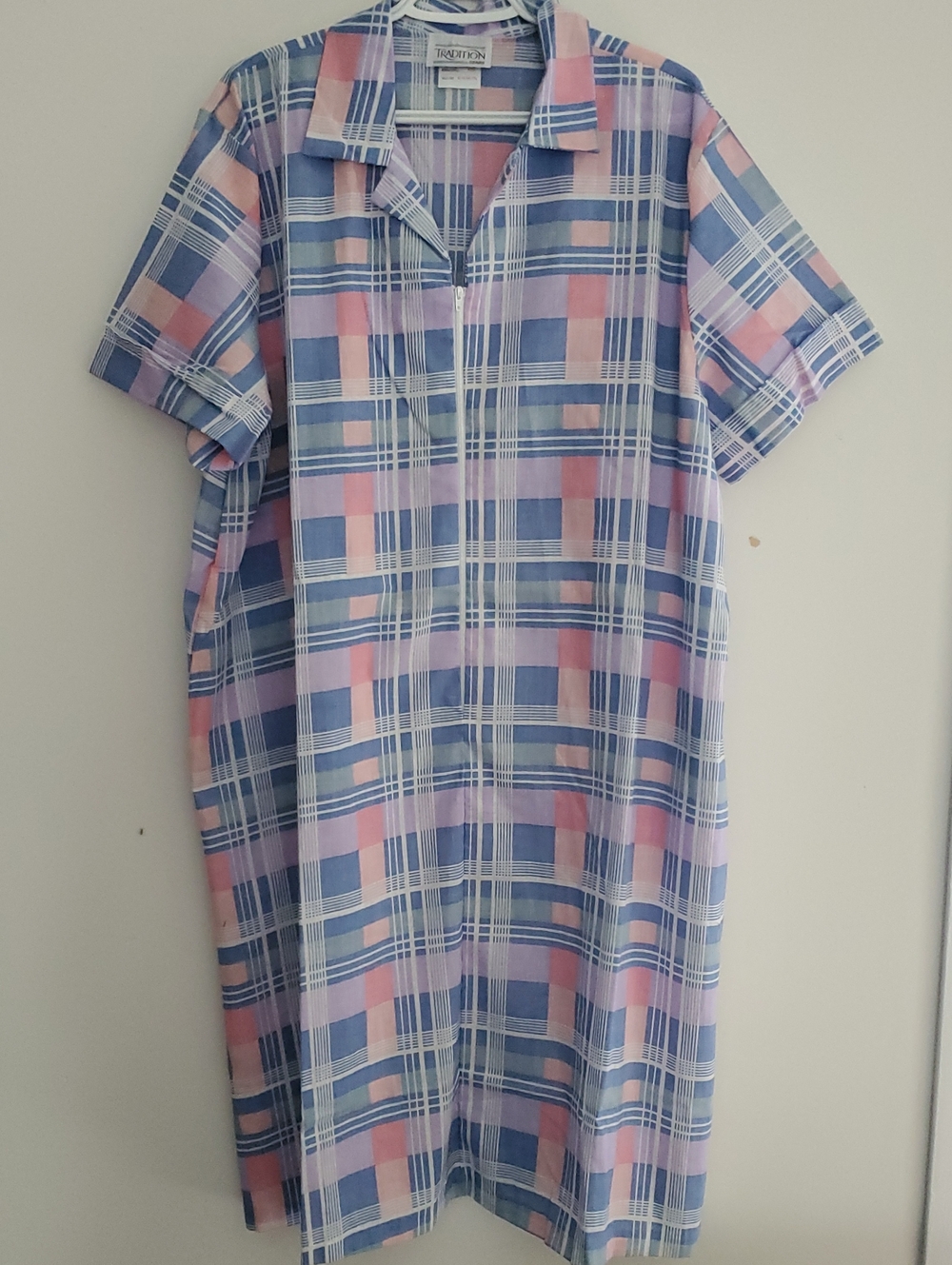 VTG 80s Tradition by Sears Plaid House Coat Robe XXL Lu-Say Canada